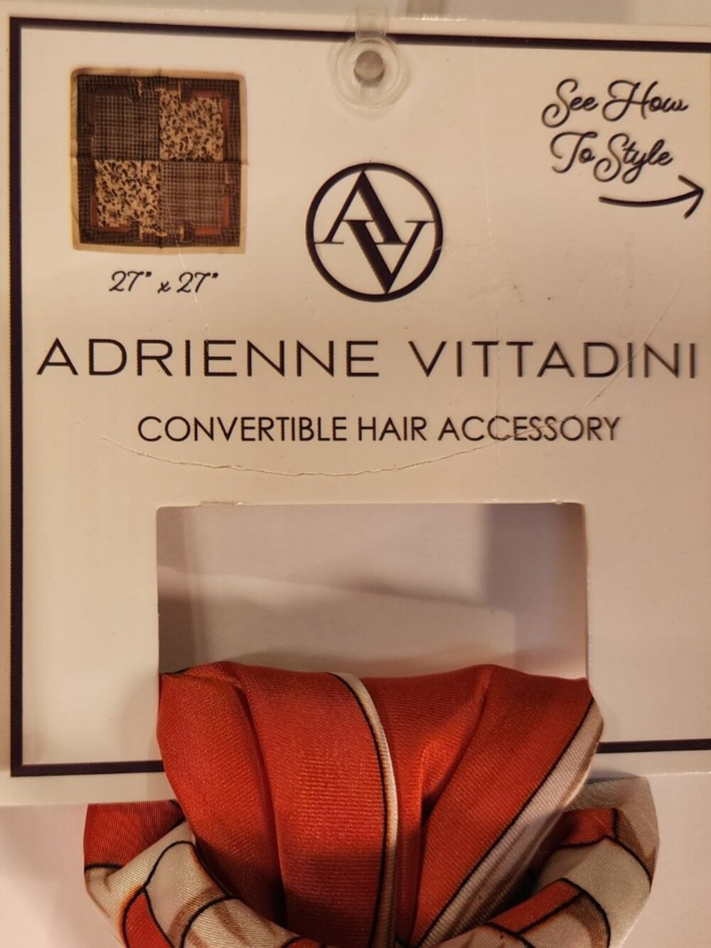 NWT Adrienne Vittadini Convertible Hair Scarves set of 2 GORGEOUS print - Picture 3 of 10